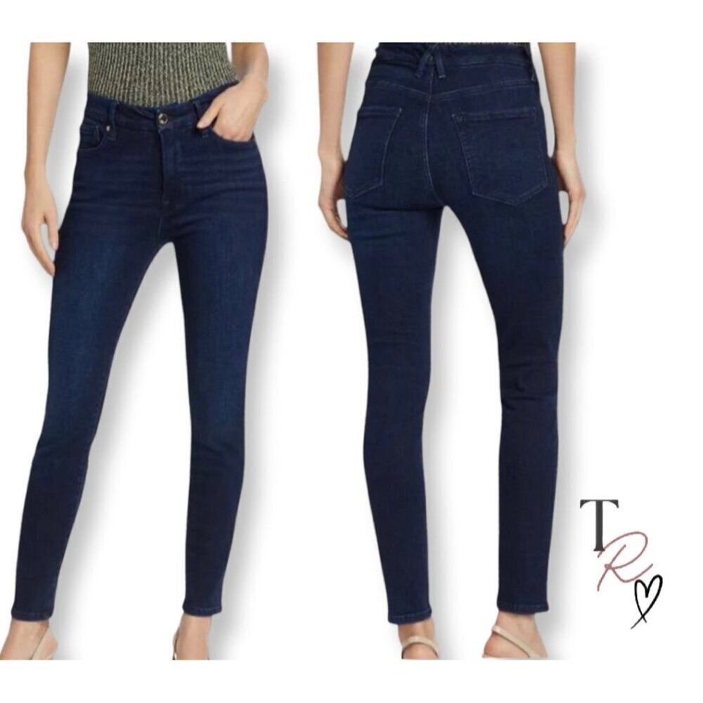 Good American Denim Good Legs Skinny Jeans Dark Wash Mid Rise Size 27 or US 4